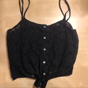 Black lace cami